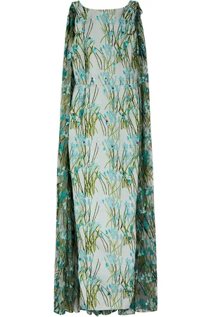 Bernadette Charlene Floral-print Cape Maxi Dress - - 34 (UK6 /xs)