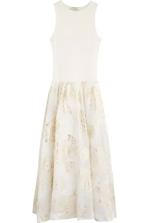 Sister Jane Sophia Ribbed-knit and Cloqué Maxi Dress - - 12 (UK12 / M)