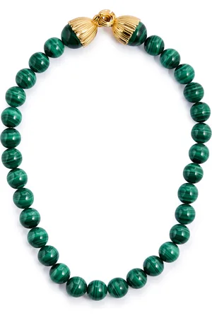 Timeless Pearly Malachite 24kt Gold-plated Necklace - - One Size