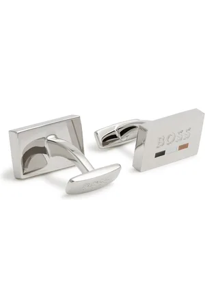 HUGO BOSS Logo-engraved Metal Cufflinks - - One Size