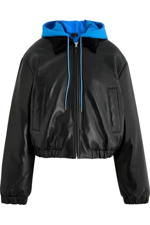 MERYLL ROGGE Padded Hooded Leather Bomber Jacket - - M (UK12 / M)