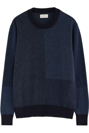 OLIVER SPENCER Blenheim Colour-blocked Wool Jumper - - L