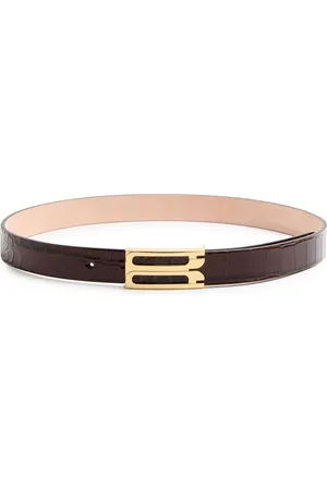 Victoria Beckham Frame Crocodile-effect Leather Belt - - 100 (UK18 /xxl)
