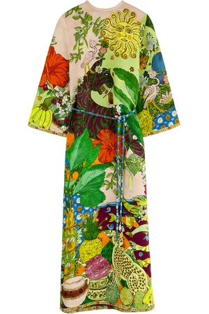 ALÉMAIS Tiger Printed Satin Midi Dress - - 10 (UK10 / S)