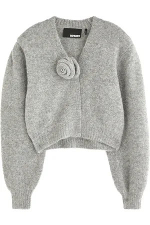 ROTATE Floral-embellished Knitted Cardigan - - 40 (UK12 / M)