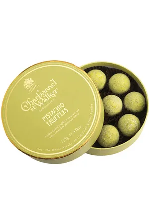 Charbonnel et Walker Pistachio Truffles 115g, Luscious White Chocolate and a Creamy Pistachio Centre, 115g