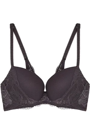 Simone Pérèle Simone PÉRÈLE Promesse Anthracite Lace Push-up bra - - 32E