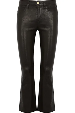 Frame Le Crop Mini Boot Leather Jeans - - W23