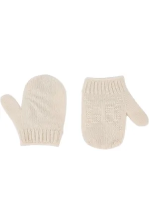 Gucci Kids Gg-intarsia Wool Mittens