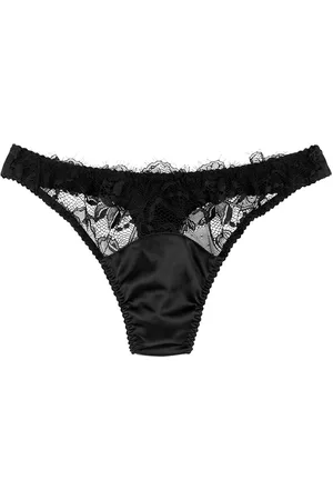 Fleur of England Signature Silk-blend Thong - - L