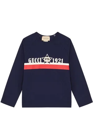 Gucci Kids Navy Printed Cotton top - - 12 Months