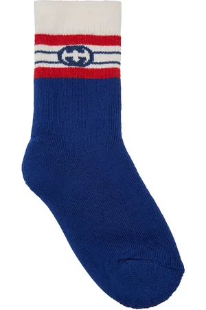 Gucci Baby Blue and Cream Stripe Socks