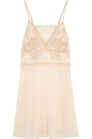 Wacoal Lace Perfection Sand Chemise, Chemise, , Slips-on - L