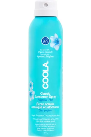 Coola Body Spray SPF50 Unscented 177ml, Non-aerosol, Water-resistant, Uvnuvb Protection, Anti-aging Benefits