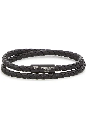 Tateossian Chelsea Double-wrap Leather Bracelet