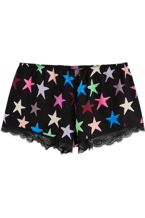 LOVE Stories Apollo Star-print Satin Pyjama Shorts - - S (UK8-10 / S)