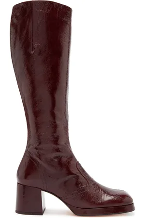 Miista Donna 65 Crinkled Patent-leather Knee-high Boots - - 37 (IT37/ UK4)