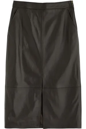 arma leder Arkina Panelled Leather Midi Skirt - - 38