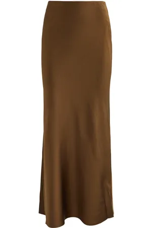 Frame Column Silk-satin Maxi Skirt - - L (UK14 / L)