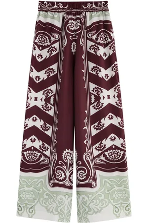 LUG VON SIGA Madison Printed Wide-leg Satin Trousers - - 38 (UK10 / S)