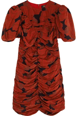 De La Vali Marceline Printed Ruched Mini Dress - - 12 (UK12 / M)