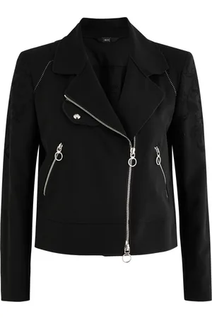 High Oblique Embroidered Stretch-nylon Biker Jacket - - 44 (UK12 / M)