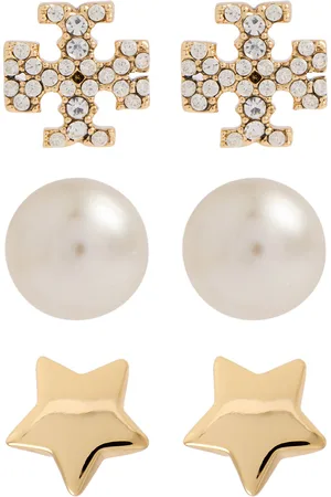 Tory Burch Kira 18kt Gold-plated Stud Earrings - set of Three - - One Size