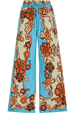 ALÉMAIS Ondine Printed Cotton-poplin Trousers - - 10 (UK10 / S)