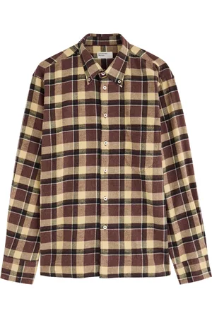 Universal Works Lazy Day Checked Brushed-cotton Shirt - - L