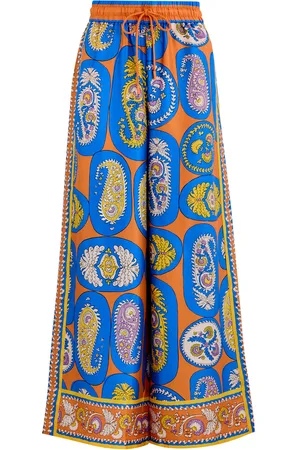 ALÉMAIS Luis Printed Silk-twill Trousers - - 12 (UK12 / M)