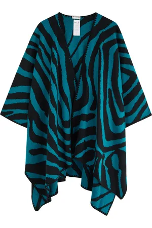 Diane von Furstenberg Fannie Zebra-jacquard Wool-blend Shawl - - One Size