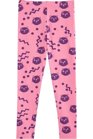 Mini Rodini Kids Squiggly Cats Printed Stretch-cotton Leggings