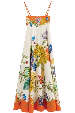 ALÉMAIS Flores Printed Flax Maxi Dress - - 10 (UK10 / S)