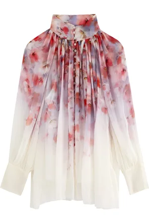 ZIMMERMANN Crush Floral-print Chiffon Blouse - - 0P