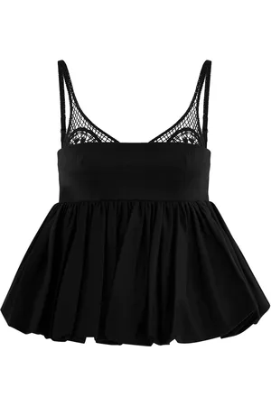 CLEA Mimi Stretch-cotton Peplum Top UK12 / M - M (UK12 / M)