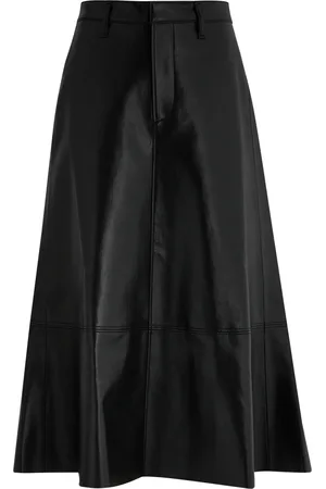 Citizens of Humanity Cassia Panelled Leather Midi Skirt - - 25 (W25 / UK6 /xs)