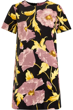 La DoubleJ Swing Floral-print Velvet Mini Dress - - L (UK14 / L)