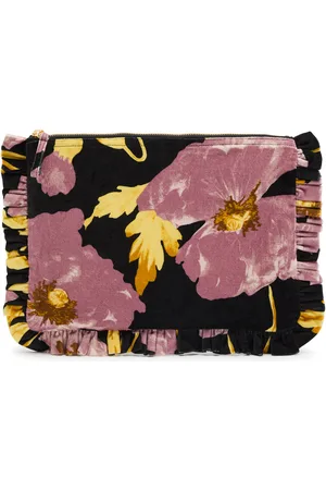 La DoubleJ Floral Velvet Hand Pochette Pouch - - One Size