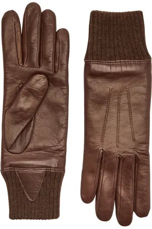 AGNELLE Judith Leather Gloves - - 7 (M)