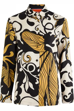 La DoubleJ Boy Printed Silk-twill Shirt - - L (UK14 / L)