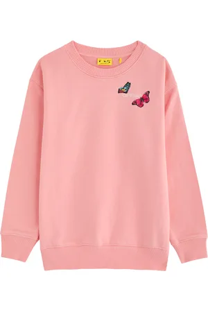 OFF-WHITE Kids Arrow Butterfly Printed Cotton Sweatshirt