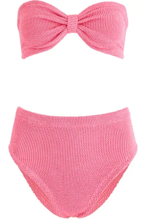Hunza G Ruby Seersucker Bandeau Bikini - - One Size