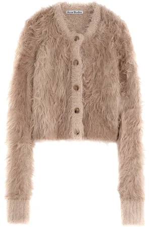 Acne Studios Kradi Textured Knitted Cardigan - - L (UK14 / L)
