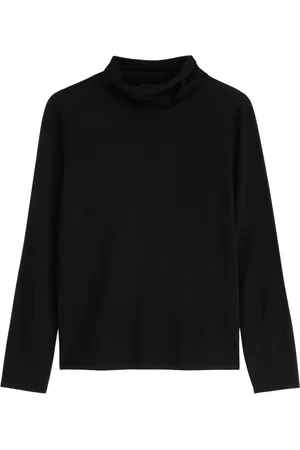 Eileen Fisher Roll-neck Fine-knit Wool Jumper - - M (UK 14-16 / L)