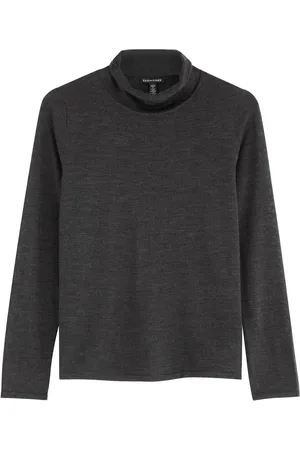 Eileen Fisher Roll-neck Fine-knit Wool Jumper - - L (UK 18-20 /xl)