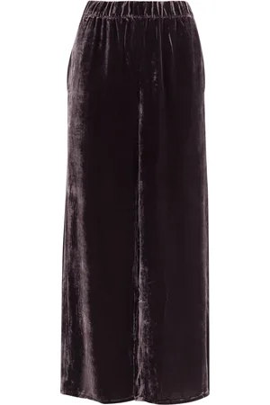 Eileen Fisher Wide-leg Velvet Trousers - - L (UK 18-20 /xl)