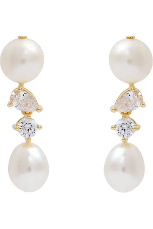 COMPLETEDWORKS And Crystal-embellished 18kt Gold Vermeil Drop Earrings - One Size