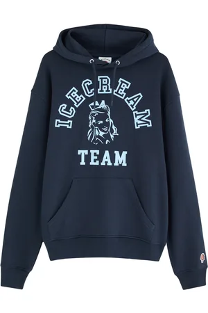 ICECREAM Team Printed Hooded Cotton Sweatshirt - - L