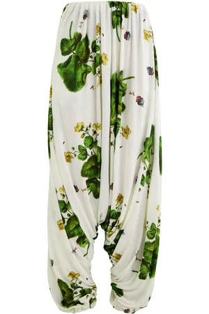 Loewe Womens Printed Draped Jersey Trousers UK8/S - - 36 (UK8 / S)
