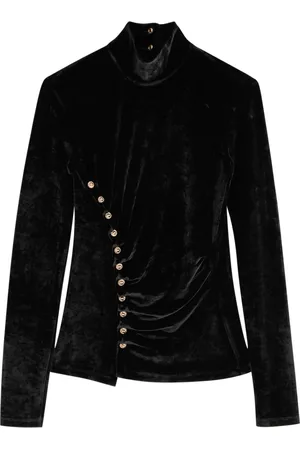 Paco rabanne Crystal-embellished Velvet top - - 38 (UK10 / S)